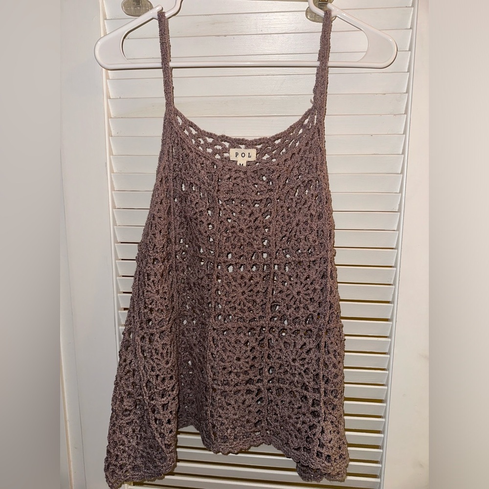 Purple Lace Tank Cover Up